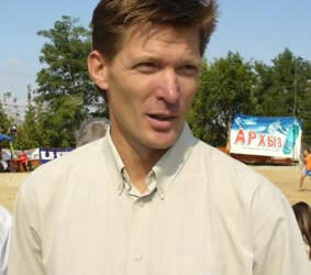 Президент федерации пляжного футбола города Санкт-Петербурга Сергей Нечаев на Кубке Ростова-на-Дону