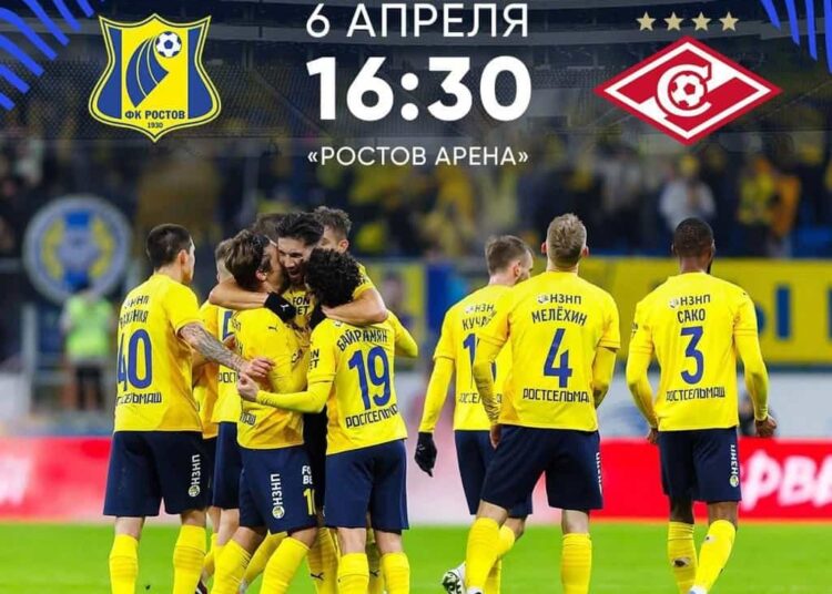 ФК Ростов Спартак Москва 6 апреля 2025 превью 23тур МирРПЛ Футбол ЮФОСКФО Анонс ФК Ростов Спартак Москва 6 апреля 2025 23 й тур Мир РПЛ
